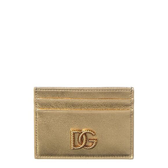 Dolce & Gabbana Leather Card Holder Gold